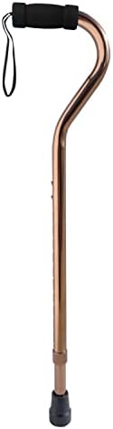 Sky Med Aluminum Lightweight Bariatric Heavy Duty Cane-600lbs Weight Capacity, for Women & Men, 1.3 lbs. Product Weight, Soft Hand Grip, Carrying Strap, Offset Handle