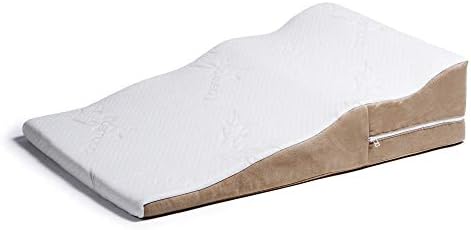 Avana Contoured Bed Wedge Memory Foam Support Pillow with Cooling Tencel Cover for Side Sleepers