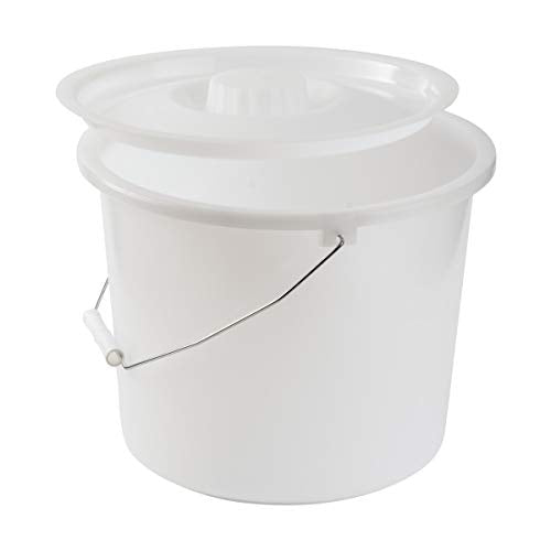 DMI Bedside Commode Replacement Bucket with Lid & Handle, Easy to Clean, Durable or Sturdy, Holds up to 12 Quarts, Universal Pail Chair