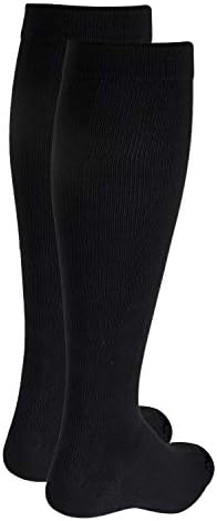 Truform Women's 15-20 mmHg Medical Compression Socks, Moderate Support Soft Stretch Comfort Microfiber, Knee High, Closed Toe, Black, Medium