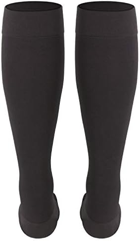NuVein Medical Compression Stockings, 20-30 mmHg Support for Women & Men, Knee Length, Open Toe, Charcoal, 2X-Large