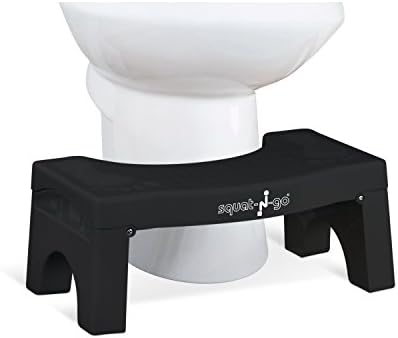 7â Folding Squatting Stool | The Only Foldable Toilet Stool | Convenient and Compact â Great for Travel | Fits All Toilets, Folds for Easy Storage, Use in Any Bathroom | Black Color |