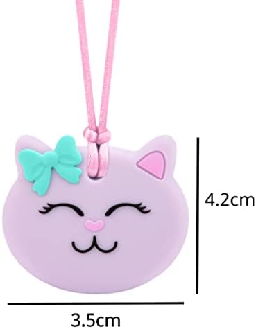 Munchables Cat Chew Necklace β Chewy Sensory Jewelry (Purple)