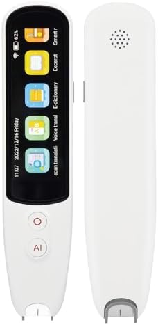 SVANTTO 102 Translator Pen Scanner, Text to Speech Device for Dyslexia, OCR Digital Highlighter Reader Pen, Exam Reading Pen, Bluetooth Langage Translator, No Monthly Feeï¼Whiteï¼