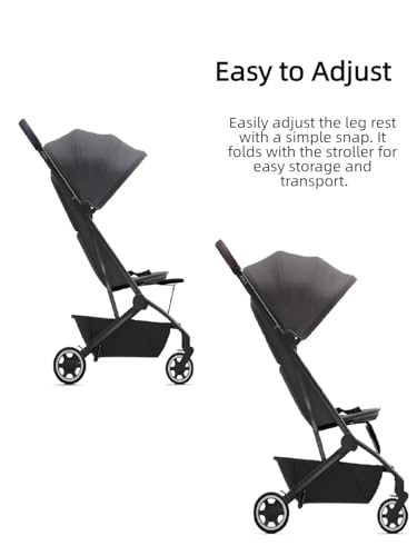Leg Rest for Joolz AER+/AER Stroller - Provide Extra Leg Support for a Relaxed Ride, Easily Adjustable and Folds with Buggy for Joolz AER+/AER Stroller - Black