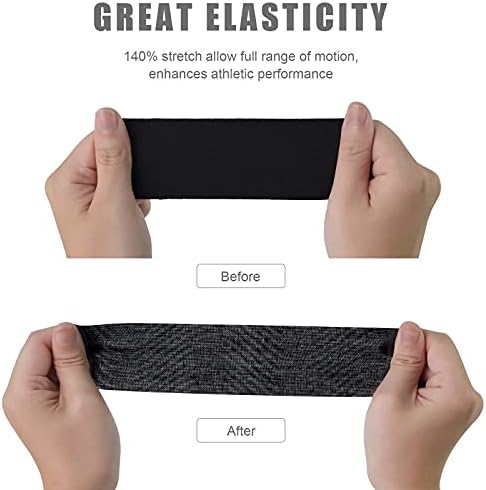 4 Pack Kinesiology Tape for Sports Athletes - 16 FT Waterproof Athletic Tape for The Knee, Elbow and Shoulder Muscles, etc.(5m X 5cm) (Black)