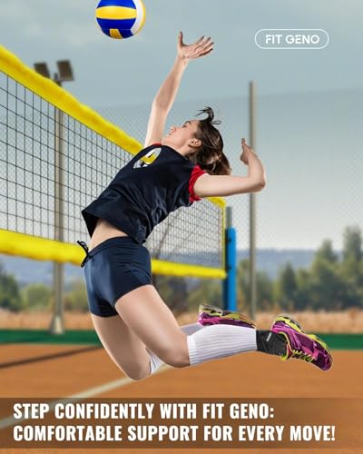 Fit Geno Ankle Brace for Sprained Ankles - Adjustable Breathable Support with Quick-Release Straps for Pain Relief and Swelling Reduction for Men and Women (Left M/L, Ankle size 9''-9.8'')