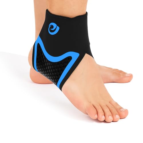 Nvorliy AquaSkin Pro Ankle Brace, Quick-Dry & Chlorine-Resistant Ankle Sleeve for Swimming, Surfing, Diving, Paddle Boarding & Aquatic RecoveryâUltra-Thin Support for Men & Women (Right, M)
