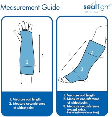 Brownmed Seal-Tight Freedom Cast & Bandage Protector - Waterproof Shower Cover for Arm Casts & Injuries - Universal