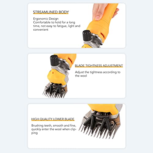 FTVOGUE 1000W High Power Electric Sheep Clipper 13 Tooth Farm Livestock Shearing Grooming Machine Kit