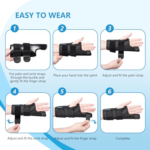 Pinky Finger Splint, Finger Splint for Pinky, Broken Pinky Finger Brace, Little Finger Splint, Metacarpal Finger Splint Hand Brace for Trigger Finger, Arthritis, Pinky Splint Left Hand, S