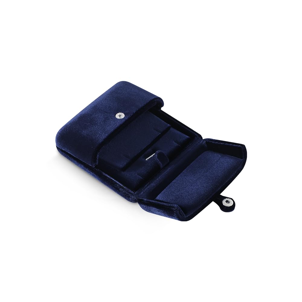 Yinbeini Necklace Jewelry Box,Velvet Earring Gift boxes Display,Valentine Necklaces Holder for Women,Men Earrings Storage Cases (Blue)