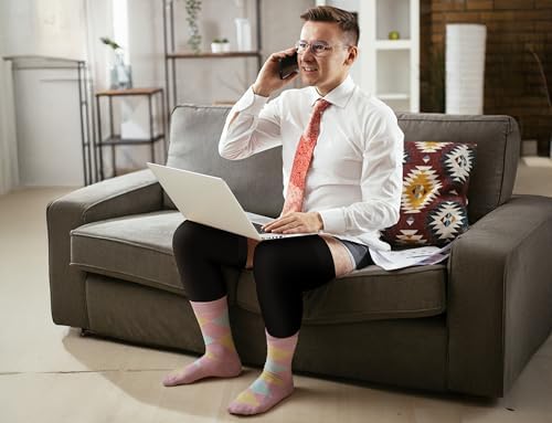 MGANG Medical 20-30 mmHg Compression Stockings for Women & Men, Pair, Thigh High Graduated Compression Socks, Closed Toe, Opaque, Support for Varicose Veins, Edema, DVT, Swelling, Flight, Black 5XL