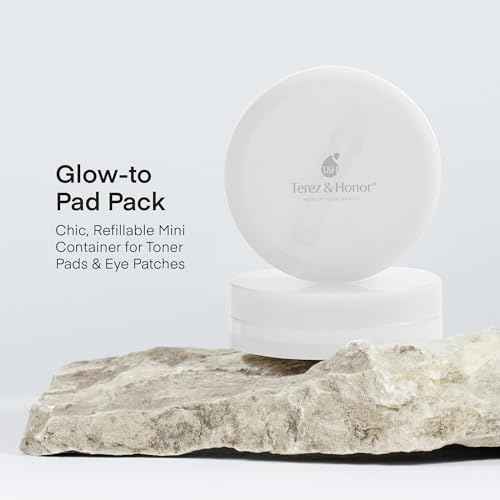 Small Travel Containers for Skincare: Korean Mini Containers with Lids for Toner Pads & Under Eye Patches DIY - Travel-Friendly, Reusable, Leak Proof Skincare Storage Made in Korea - 1 Empty Pack