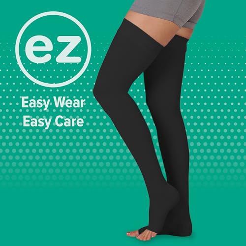 Juzo Basic 4411ag 20-30mmhg Thigh-High Open Toe Compression Stocking,Beige,1 (I) Regular