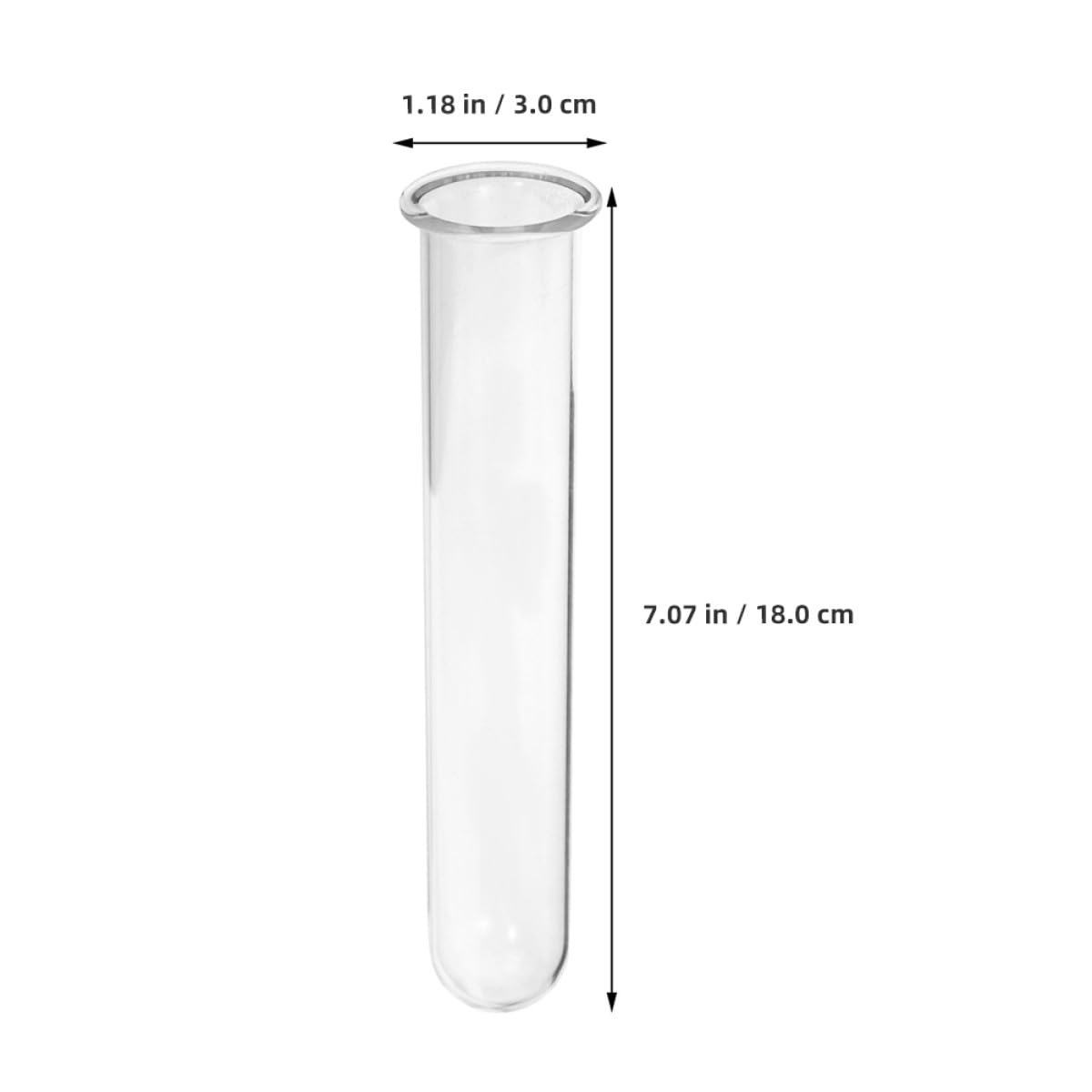 CORHAD 4pcs Glass Hydroponic Test Tube Vases 2.5x3x18cm Terrarium Supplies Desktop Propagation Station Plant Holders Glass Containers for Home Garden Office Decor