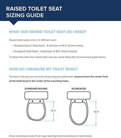 Drive Medical Raised Toilet Seat with Lock and Lid, Standard Seat, 4"