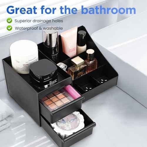 EXIN DECHEN Countertop Cologne Stand Shelves, Organizador de Perfumes, Estante para Perfumes, Dresser Organizer, Bedroom Essentials, Gifts for Men, Black