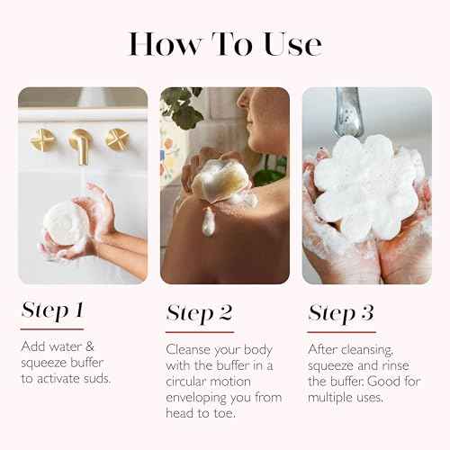 Spongelle Coconut Verbena Spongette Loofah Body Scrubber | Bath & Shower Loofah for Women | Body Scrubber Exfoliator with Body Wash Infused Sponge | 5+ uses | Creamy Coconut, Verbena & Lime