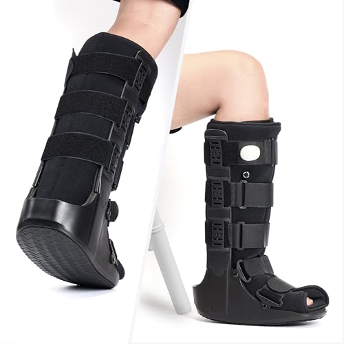 Air Walking Boot, Tall Fracture Boot, Air CAM Walker Fits Left or Right Foot, Protection for Broken Foot Sprained Ankle Fracture Recovery (Medium)