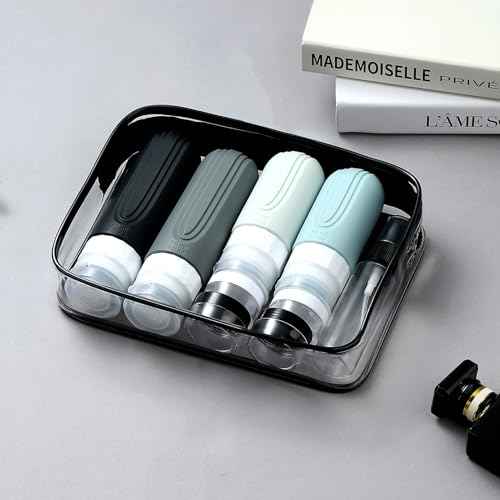 16 Pack Travel Bottles - Silicone Toiletries Containers, Leak Proof Refillable Shampoo & Conditioner Essentials