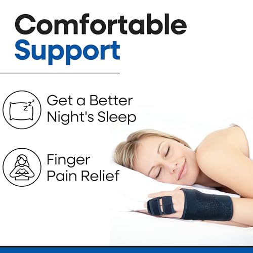 Trigger Finger Splint Finger Brace | Middle Finger Splint | Splint For Fractures, Broken Ring Finger, Arthritis, Tendonitis | Mallet Finger Splint Straightener Immobilizer | (RIGHT EXTRA SMALL)