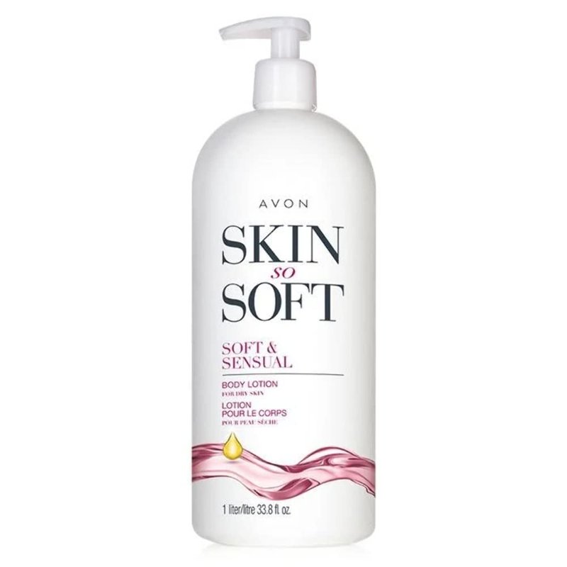 AVON Skin So Soft Bonus-Size Soft & Sensual Body Lotion for Dry Skin with Argan Oil β 33.8 fl oz Nourishing Moisturizer with Pump β Floral Scented, Hydrating Hand & Body Lotion for Women and Men