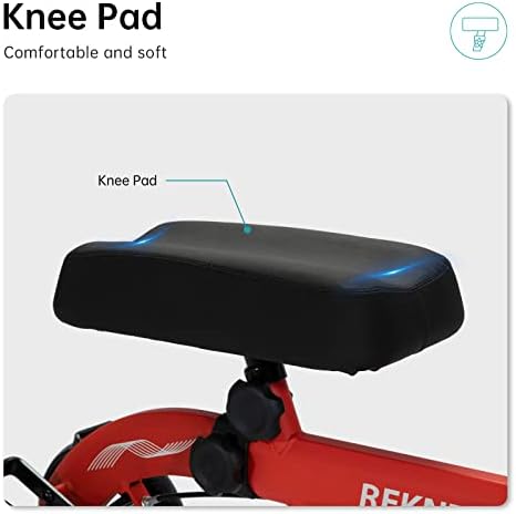 ELENKER Best Value Knee Walker with 10" Front Wheels Steerable Medical Scooter Crutch Alternative with Dual Braking System Red