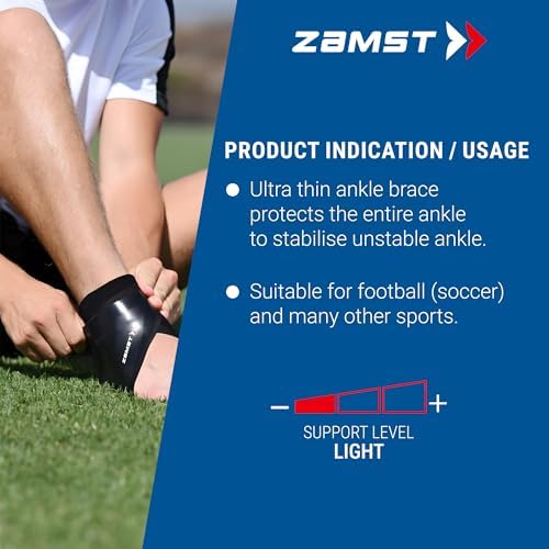 Zamst Filmista Ankle - Ultra-Thin Ankle Brace for Sport, Stabilizing Ankle Support for Men and Women - Left, Medium