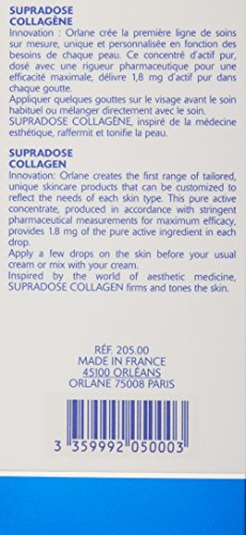ORLANE PARIS Anagenese Supradose Collagen - Collagen-Powered Facial Elasticity Treatment - Active Collagen Concentrate (15ml)