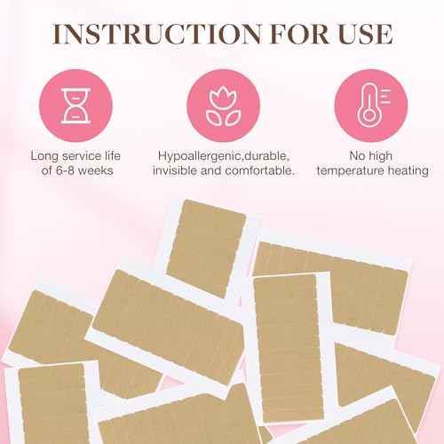 GOO GOO Hair Extension Tape Double Sided Adhesive Replacement Tape, Professional Strong Tapes for Tape in Hair Extensions 72pcs, 1.6 * 0.3inch per Piece