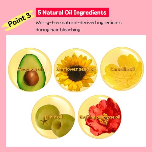 eZn Highlight Hair Bleach Kit, 4.23oz Korean Cruelty-Free Hair Lightener, Lifts Up to 6 Levels, Includes Tint Tray, Brush, and Complete Lightening System