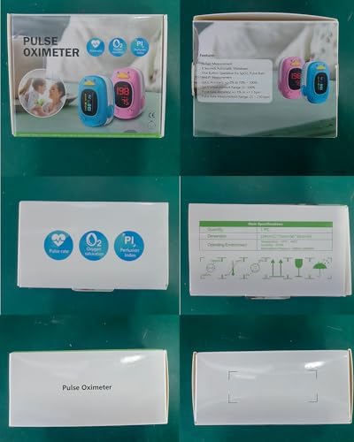Pulse Oximeter for Kids-HOLFENRY Baby Oxygen Monitor Fingertip for Children Kids Pulse Oximeter Fingertip, Large Display, Included with AAA Battery