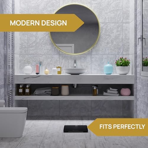 INEVIFIT Bathroom Scale, Highly Accurate Digital Bathroom Body Scale, Measures Weight up to 400 lbs. Includes Batteries