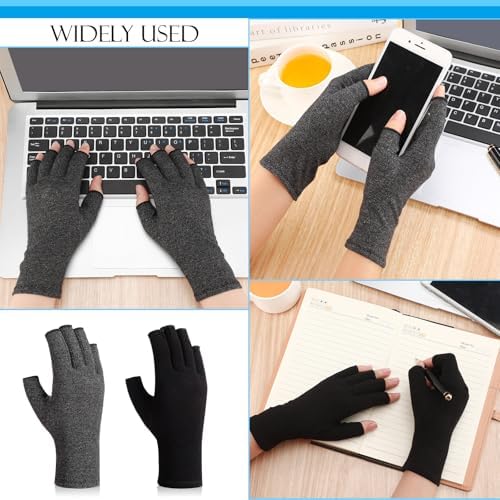 Panitay 4 Pairs Kids Compression Gloves Fingerless Arthritis Gloves Kids Compression Hand Cover for Boys Girls Carpal Tunnel