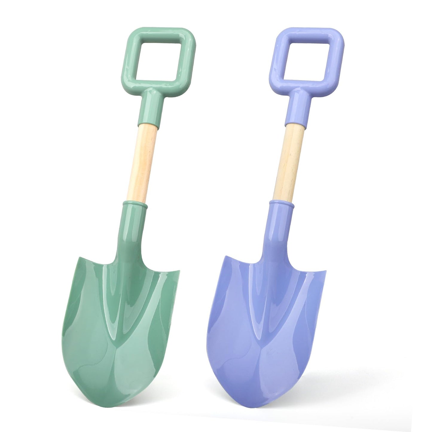 Dilabnba16in/40cm Kids Beach Spades Sand Shovels Toy Gardening Tool, Sturdy Wood Handle ABS Plastic Shovel Scoop Garden Sand Beach Sandbox Backyard Digging Summer Toy for Toddler Boy Girl 3-10(2PCS)