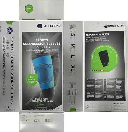 Bauerfeind Sports Compression Upper Leg Sleeves (1 Pair) - Thigh & HamstringCompression for Improved Blood Circulation