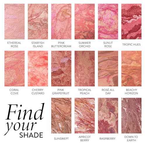 LAURA GELLER NEW YORK Baked Blush-n-Brighten Marbleized Blush for Cheeks - Pink Buttercream - Natural Finish - Buildable Color