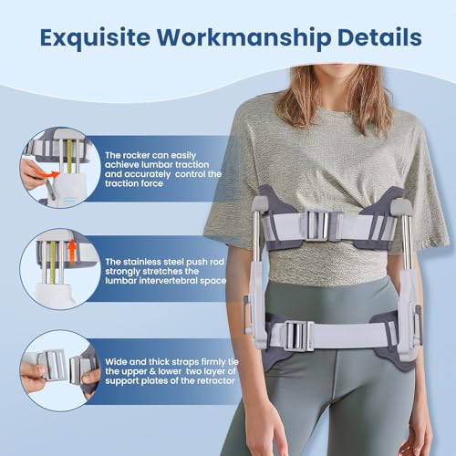Professional Lumbar Traction Device,Herniated Disc Back Pain Relief Device, Stretcher for Lower Back Pain Relief,Spinal Decompression Devices,lumbar decompression belt