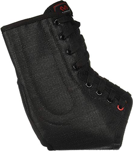 McDavid 199 Lightweight Laced Ankle Brace, Black, X-Large, Support for Weak Ankles, Fits Men 14+, Women 15+ Shoe Size