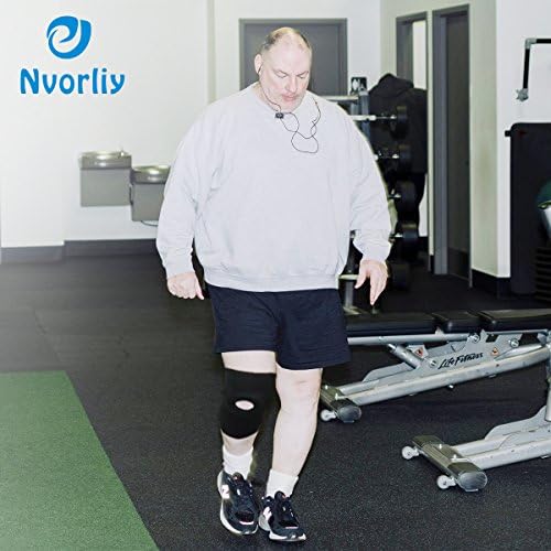 Nvorliy Plus Size Knee Compression Sleeve, Knee Brace for Large Legs Medical Support for Knee Pain Relief, Arthritis, Sports Exercise, Injury & Post-Surgery Recovery, Fit Men and Women (4XL)