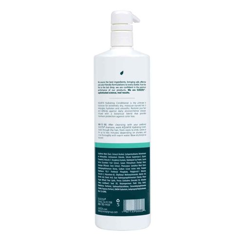 SUDZZFX Conditioner for Dry Damaged Hair - AquaFix Hydrating Deep Hair Conditioner - 33.8 Fl Oz - Sulfate Free, Color Safe, Extensions Safe