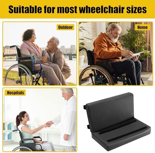 BALAPET Adjustable Wheelchair Leg Rest, High Density Foam Wheelchair Foot Support, Extender Calf Elevated Pad, Soft and Comfortable Leg Cushion Protector for Home Hospital(Black)