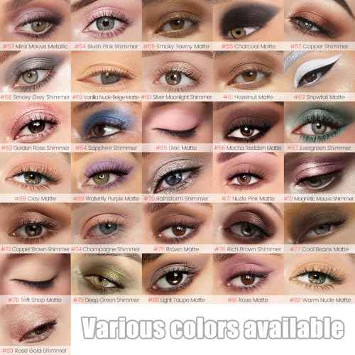 Kaely Cream Eye Shadow Sticks, Blush Pink Shimmer Eyeliner Pencil Eyeshadow Palette Makeup, Eye Highlighter Brightener Stick for Older Women Waterproof Pigmented, sombras para ojos, New-54
