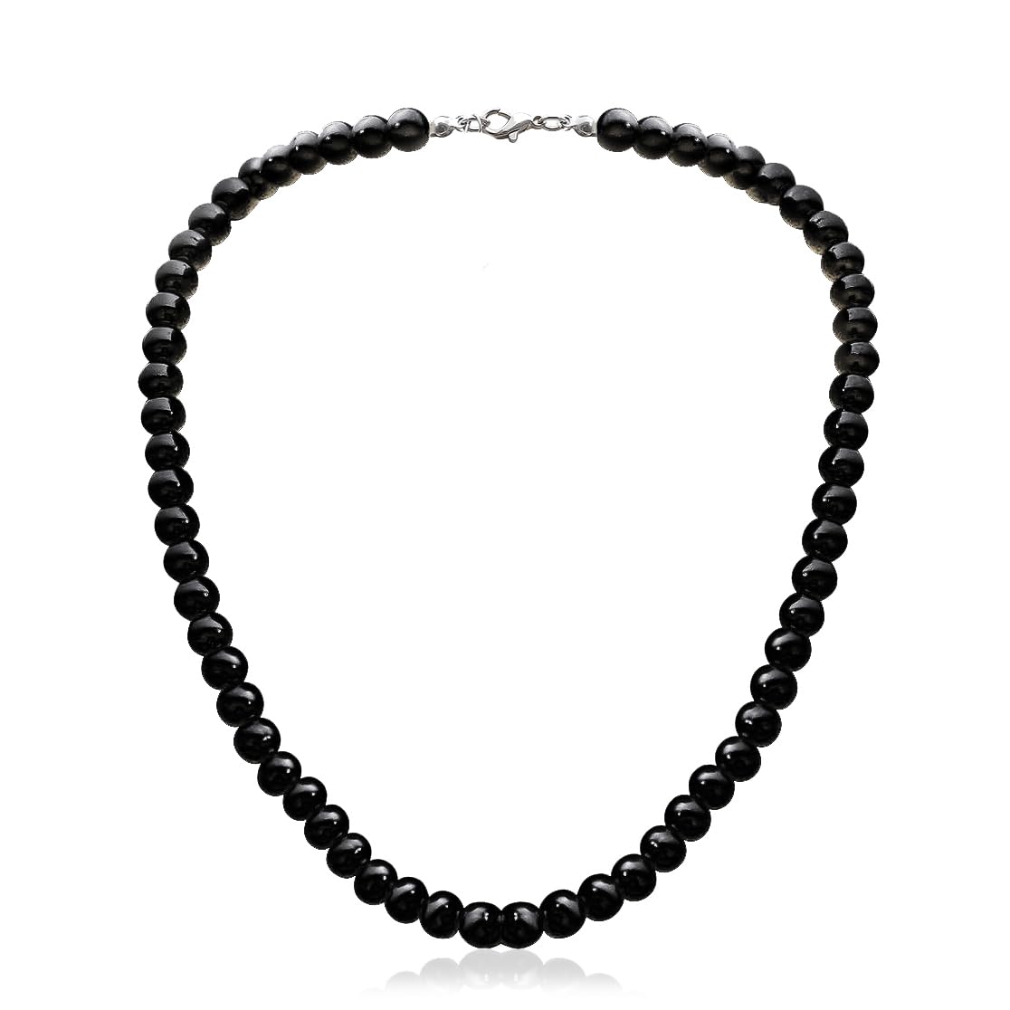 8mm Pearl Choker Necklace Multicolor 1920s Dainty Beads Necklace Costume Prom Party Statement Jewelry for Women-night black