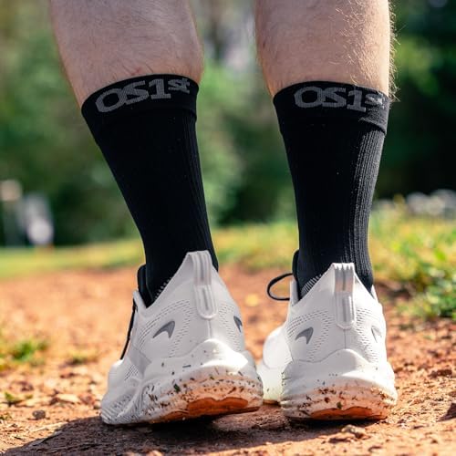 OS1st FS4 Crew length Plantar Fasciitis Socks for relief from heel and arch pain, swelling, and painful plantar fasciitis