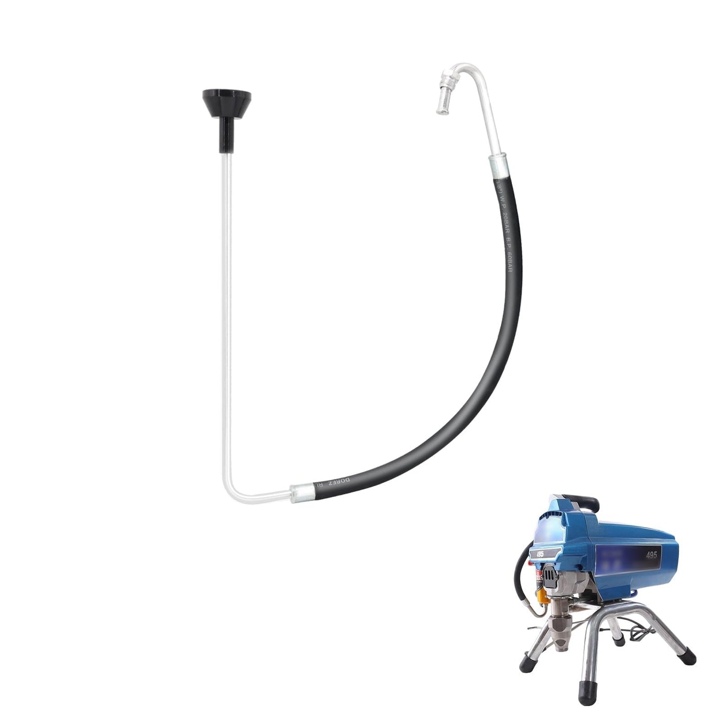 Reflux Line Replacement Parts for Airless Paint Sprayer Accessories ,Compatible with Graco 390 395 490 Airless Spraying Machine ,Paint Sprayers Tool Parts