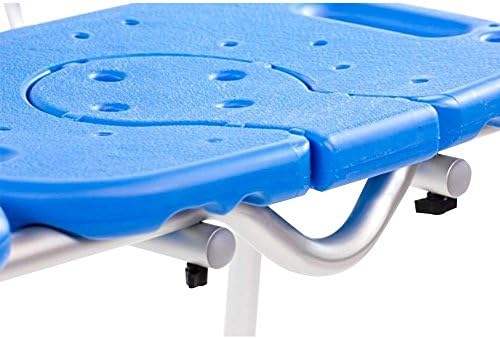 Platinum Health Bath Transfer Bench with Cutout Shower Seat, Deluxe All-Access Chair for Tub and Shower Transfers, Raised Toilet Seat for Seniors and Elderly, Adjustable Height, Includes Insert, Blue