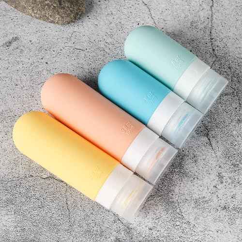 16 Pack Travel Bottles Set - TSA Approved Leak Proof Silicone Squeezable Containers for Toiletries, Conditioner, Shampoo, Lotion & Body Wash Accessories (White)