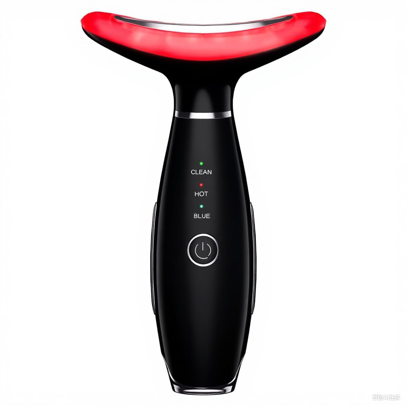 Red-Light-Therapy-for-Face and Neck, 7 Color Light Based Facial Massager, Portable Skin Care Tool(Black